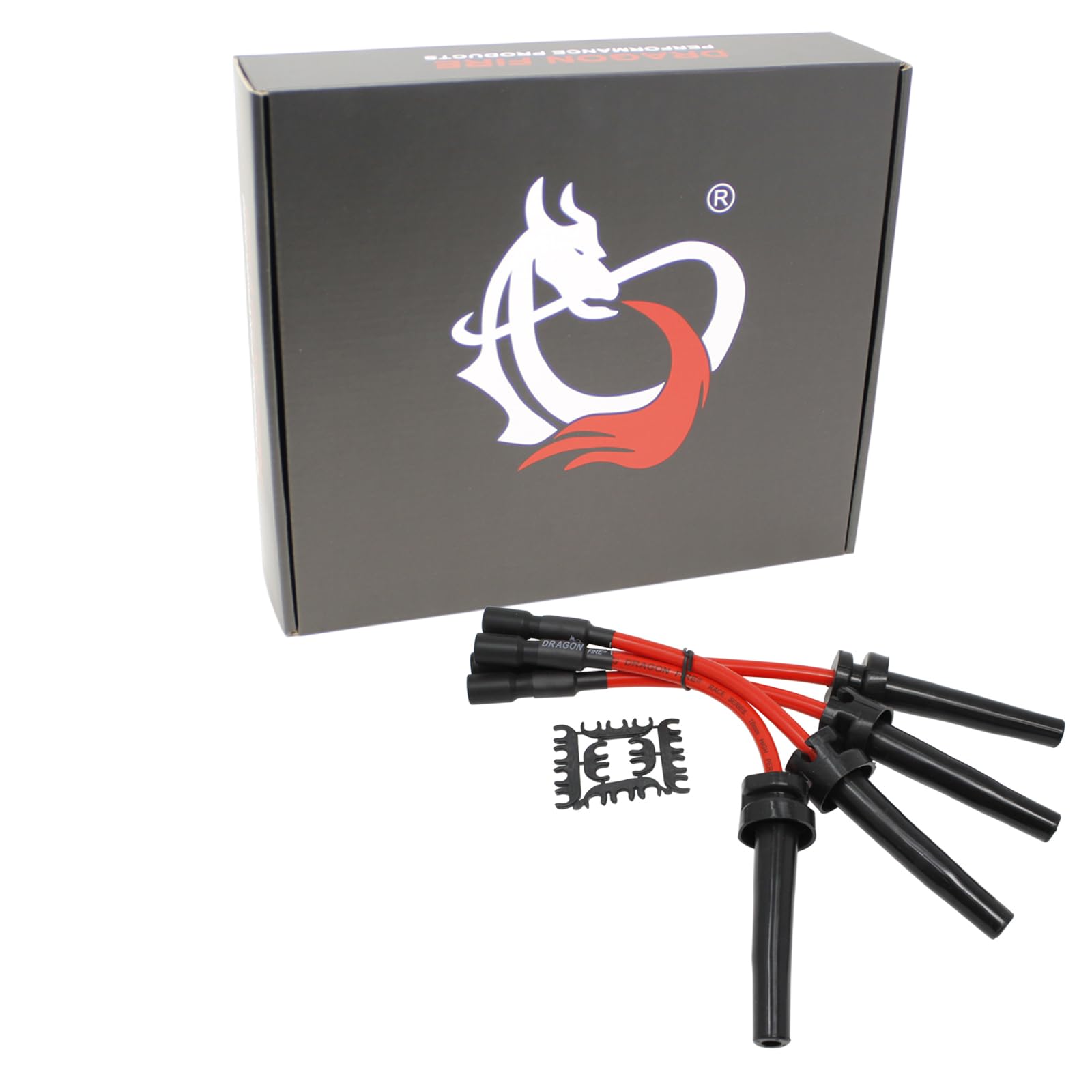 AIP Electronics Dragon FIRE High Performance 8.5mm Low Ohm 600F Factory Fit Spark Plug Wire Set for 2001-2010 Chrysler Dodge PT Cruiser Sebring Neon