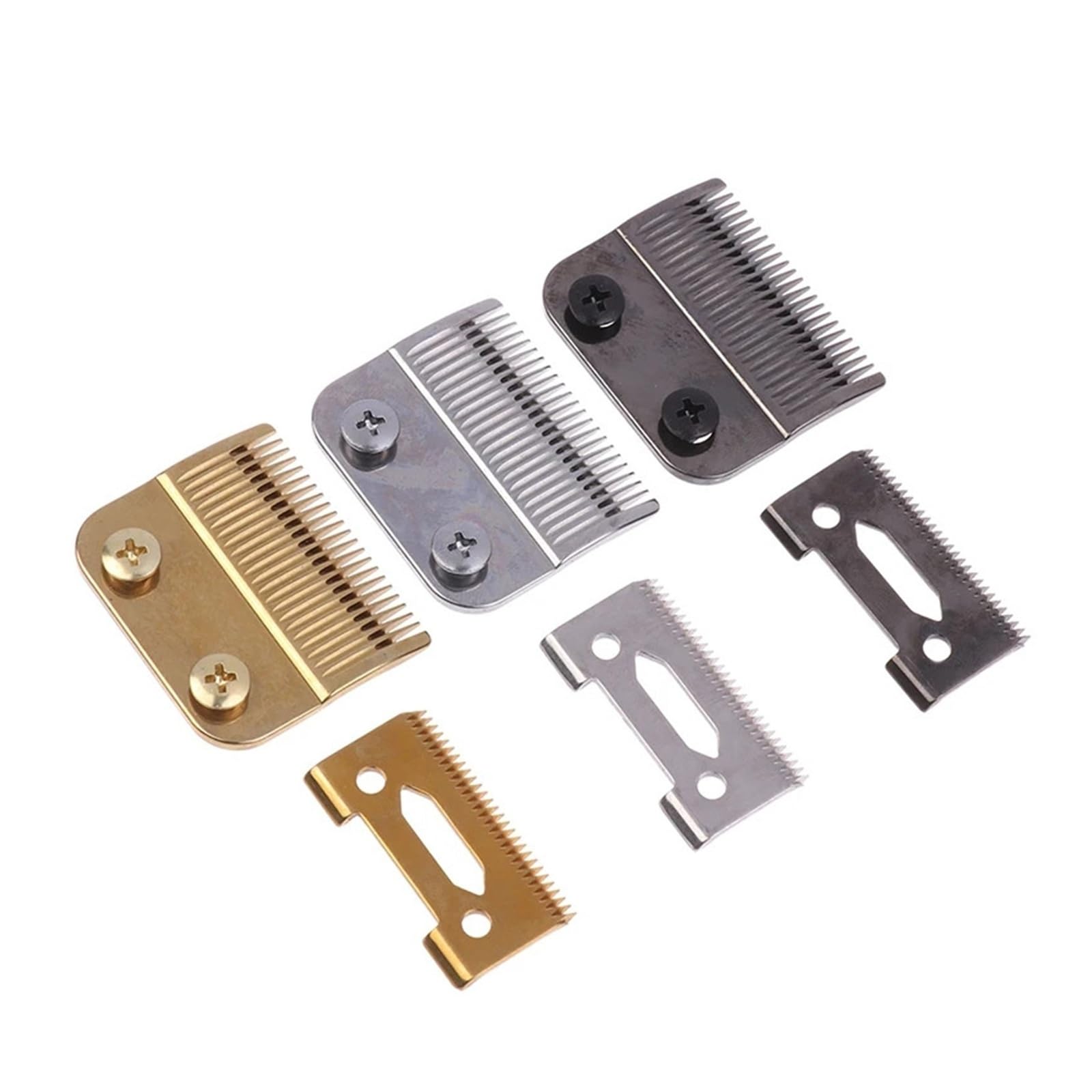1 Set Ersatzklinge mit 2 Löchern, kompatibel mit schnurlosen Magic Clip 808 Haarschneidemaschinen (Schwarz, 1 Set)