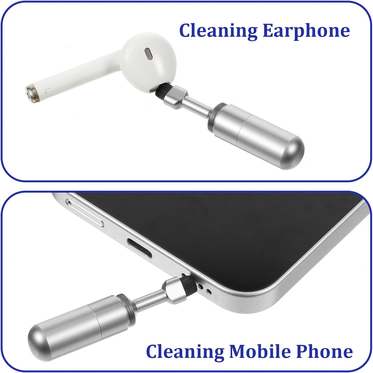 SIM Card Ejector Tray Removal Tool with Cleaning Brush, Portable 2 in 1 Keychain EDC Ejector Pins Reset Needle Opener for Cell Phones, Smartphone Watchchain Link Remover
