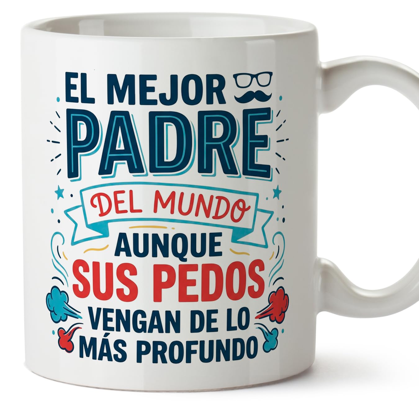 MUGFFINS Taza mamá con frase Para la mejor mamá del mundo en Español | regalo madre | 330 Ml 11 oz | Idea original para regalar | progenitores v3 — view 63