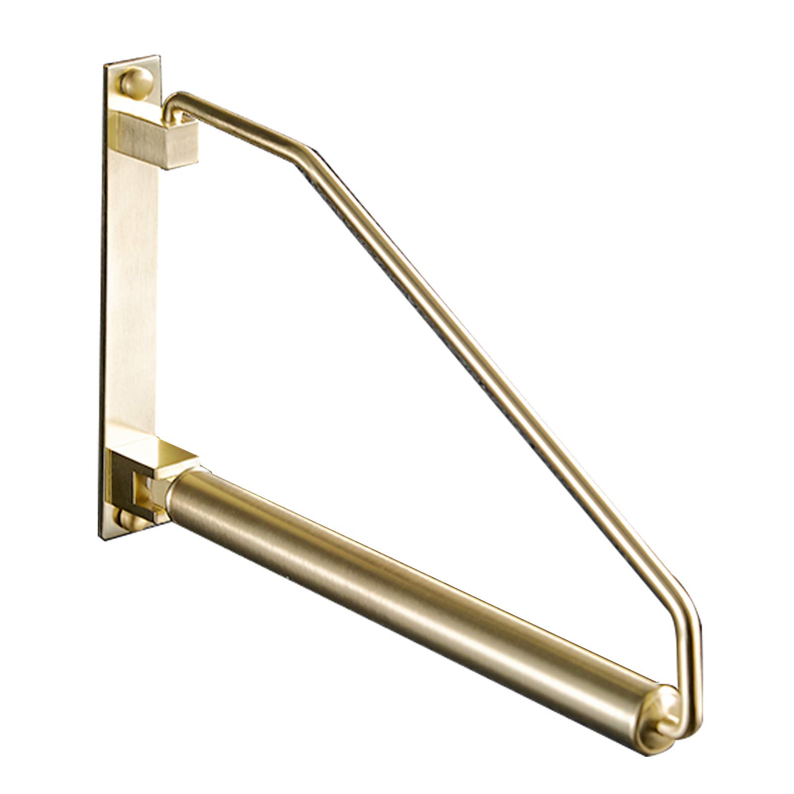 Portasciugamani pieghevole ad anello a 180° montato a parete, portasciugamani per bagno cucina, processo di disegno della superficie del materiale in ottone, oro opaco