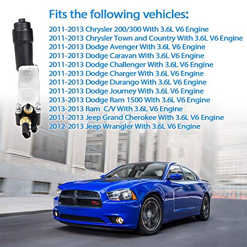 Mangos Compatibleu Engine Oil Filter Cooler Housing Adapter Assembly Jeep Ram Sensors 3.6L V6 Engine 5184294Ae 5184294Ac 5184294Ad 5184304Ad 5184304Ae 5184304Af 2011 2012 2013 Chrysler Dodge #TOP1