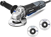 Hammerhead HAAG060 6-Amp 4-1/2 Inch Angle Grinder with 3 Grinding Wheels - Powerful Metal Cutter & Tile Grinder