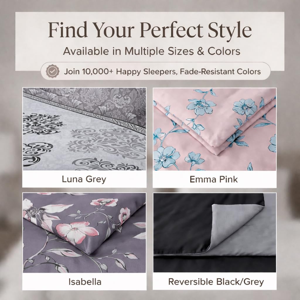 K&A® Luxury 4 Piece Duvet Set, Luna Grey, Super King - Image 6