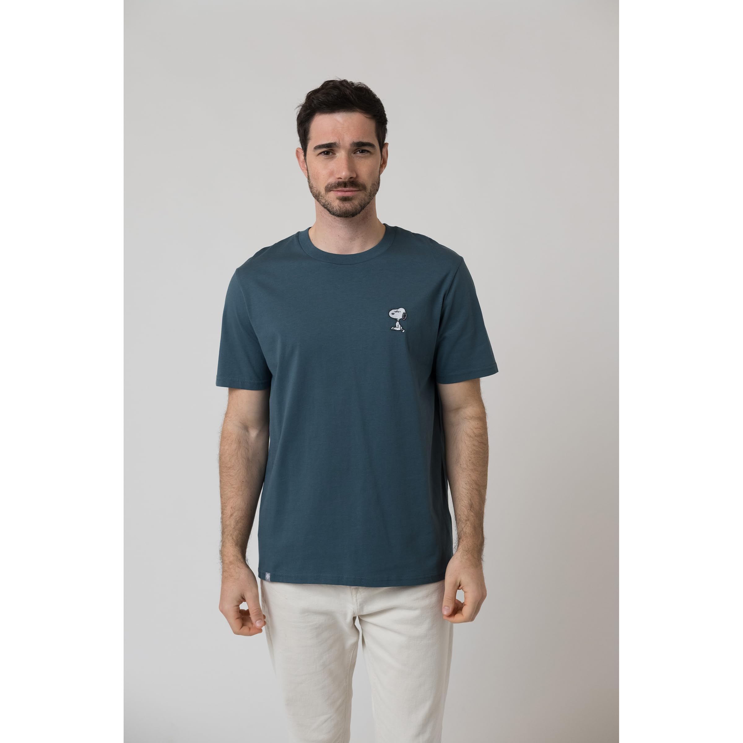 Bavarian Caps Herren Grantler Klub: Snoopy T-Shirt, blaugrau, XL