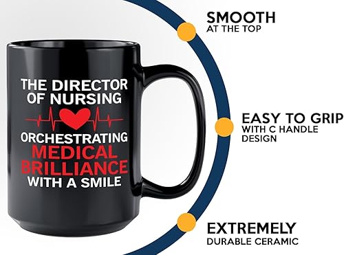 Miniatura 5 de Nurse Director Coffee Mug 15oz Black -Brilliance - Labor Clinical Certified Nursing Assistant Surgica Oncology Practitioner