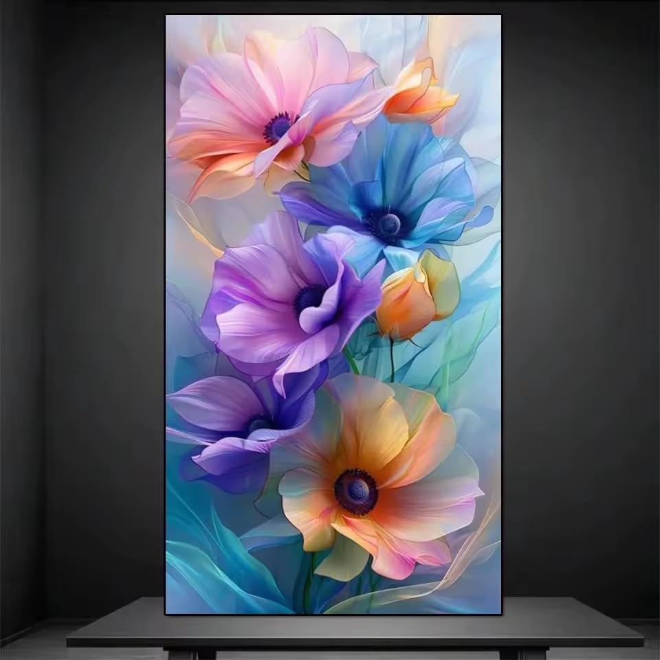 Tableau sur toile grand format impression d'art mural fleur moderne