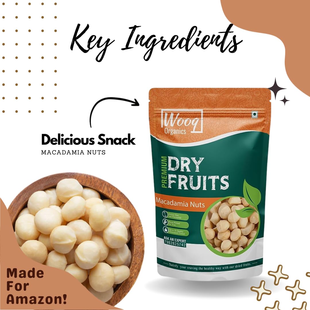 Wooq Organics Premium Macadamia Nuts (200g) - Image 3 thumbnail