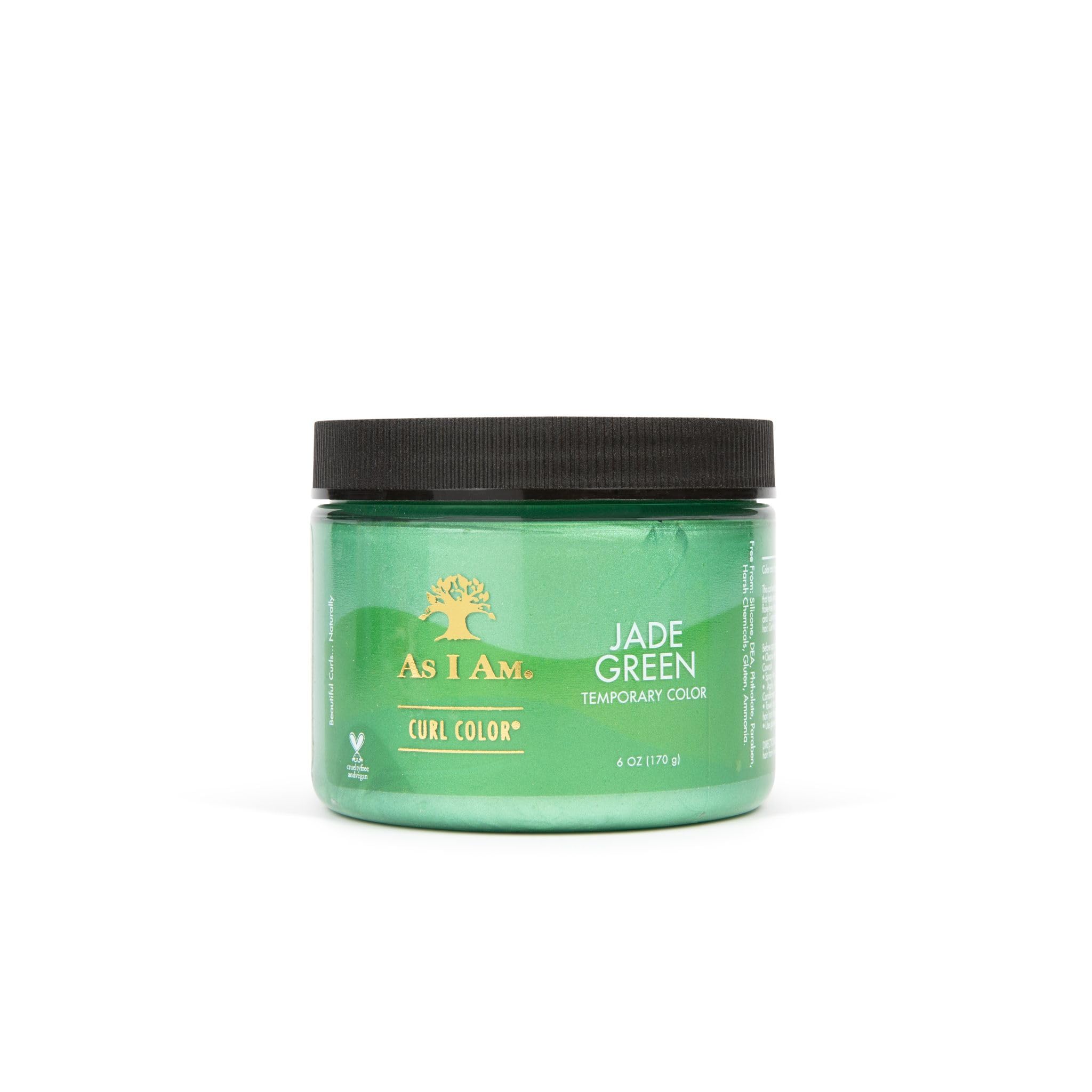 As I Am Curl Color - Jade Green - 6 ounce - Color & Curling Gel - Temporary Color - Medium Hold - Vegan & Cruelty Free