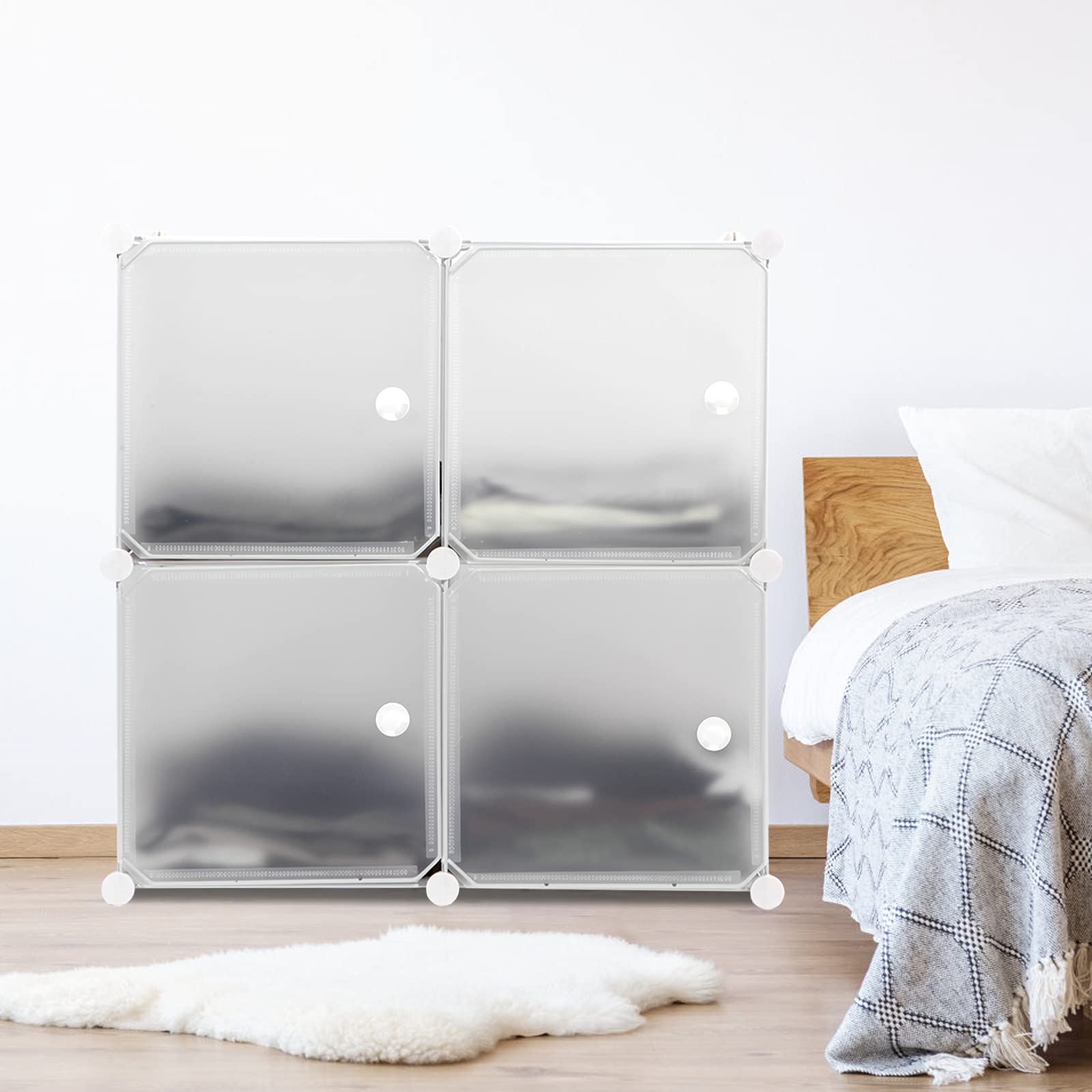 Buy 4Cube Plastic Storage Containers, Closet Storage Shelves, Modular Stackable Organizer, DIY