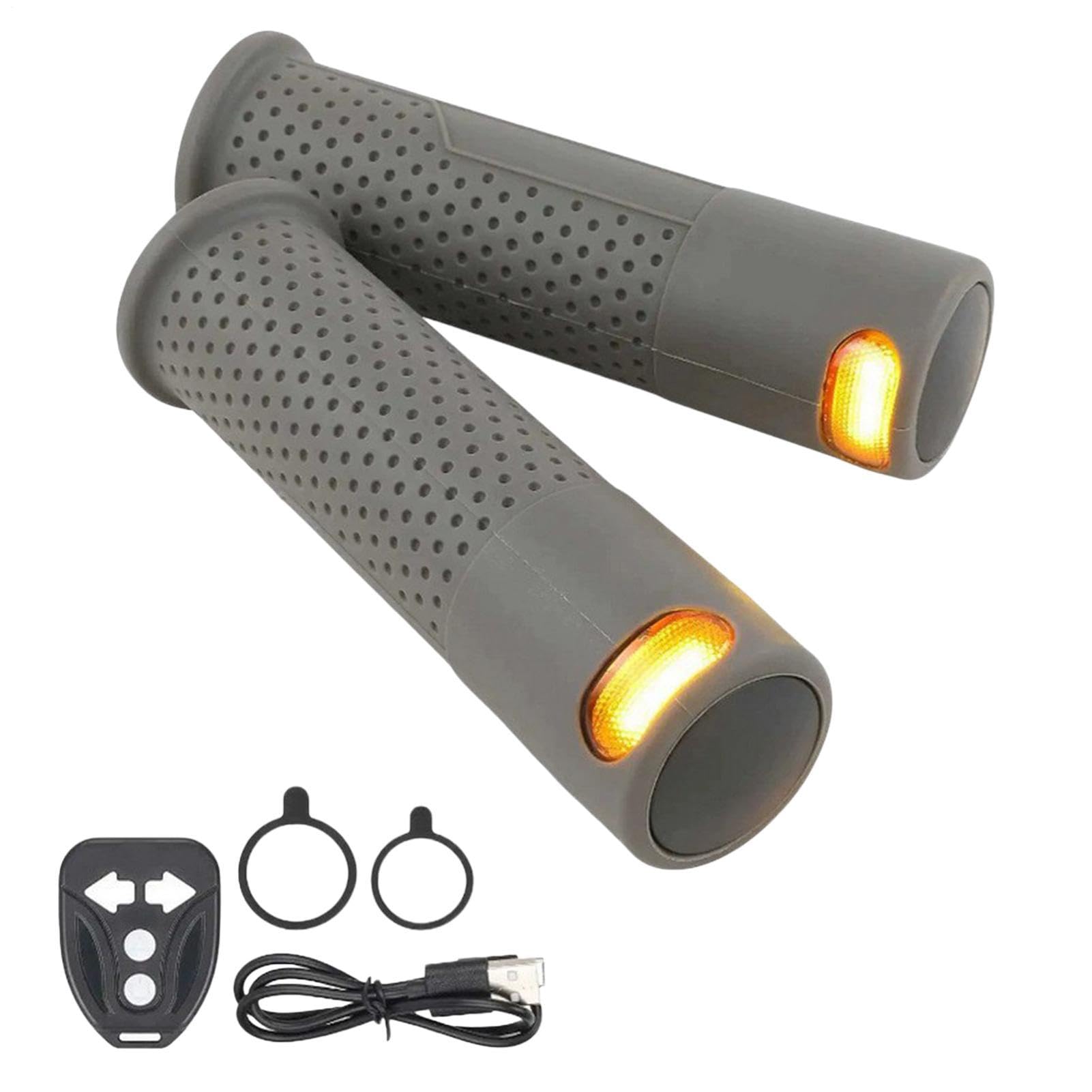 Generico Manopole per Monopattino Lampada A LED Impermeabile di Ricambio | Indicatore Di Direzione Da Manubrio Per E-Scooter Per Strada Outdoor Bici Guida Notturna Viaggi Uso Quotidiano
