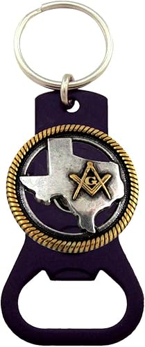 Treasure Gurus Texas Masonic Car Truck Llavero de cerveza Soda abrebotellas regalo masónico