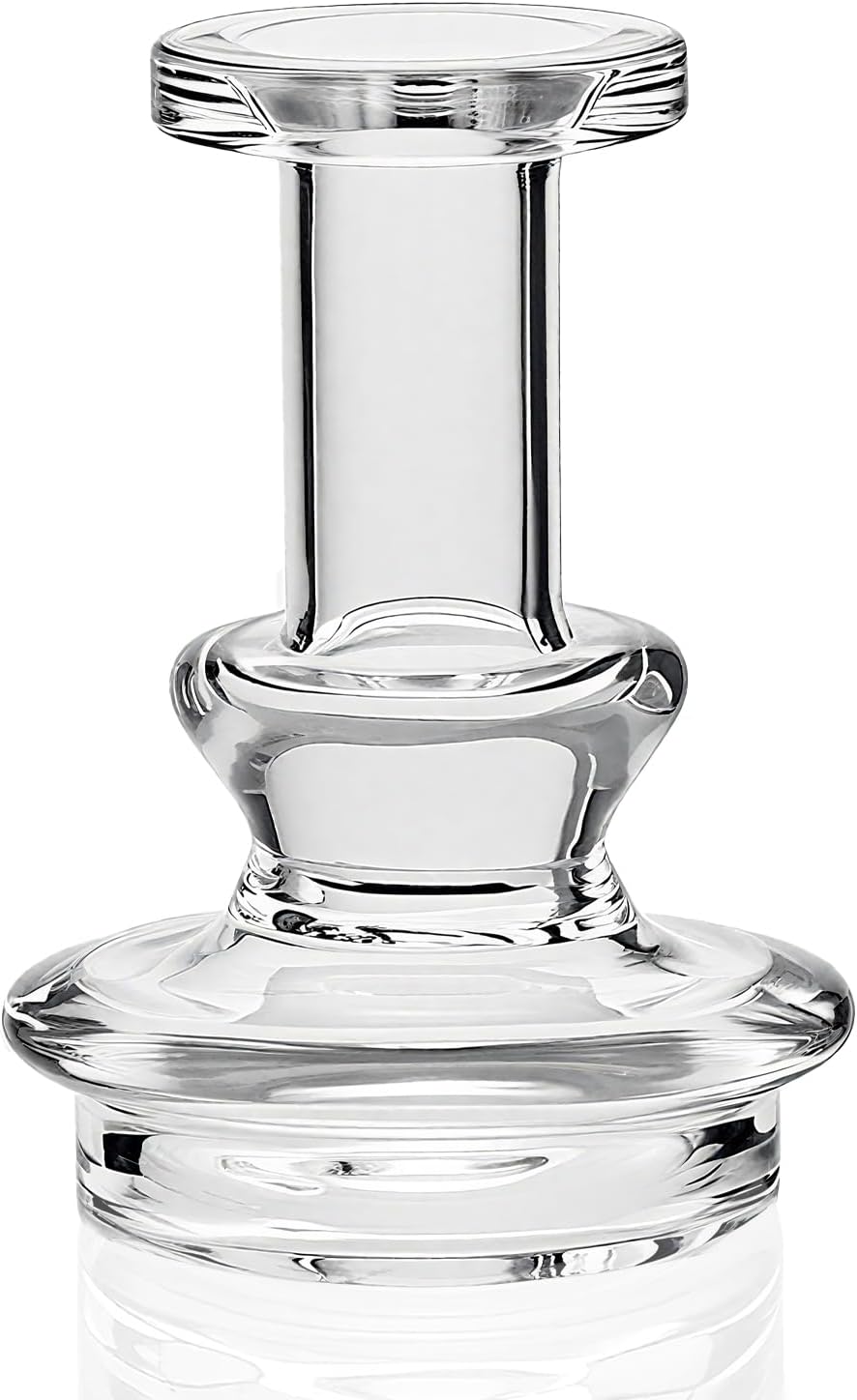 Reusable Glass Wine Bottle Stoppers, Clear Bottle Sealers for Wine Liquor Bottles, Kitchen Bar Accessories