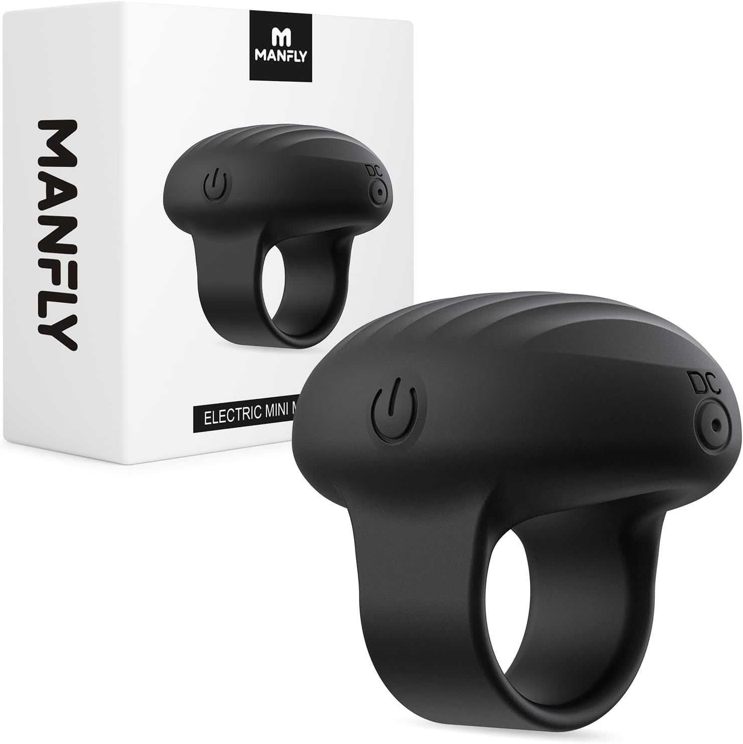 Mini Finger Massager, Waterproof Rechargeable Portable Powerful Massage Tool, Black