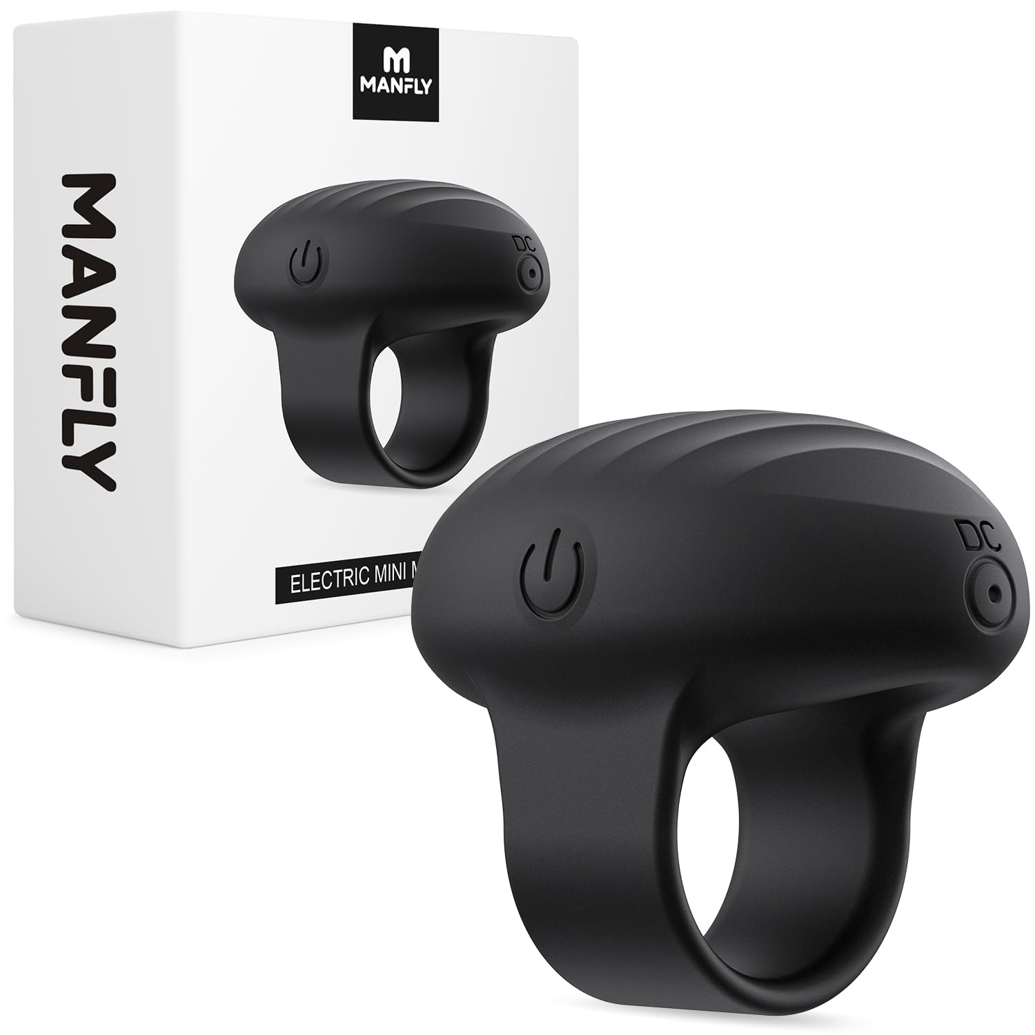 Mini Finger Massager, Waterproof Rechargeable Portable Powerful Massage Tool, Black