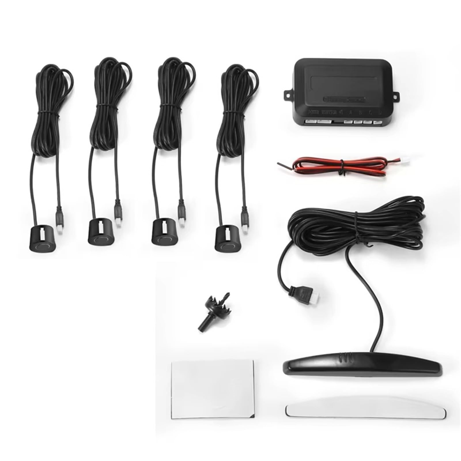 Sensor Sensor Aparcamiento Para Coche Detector Automático Coche Pantalla Parktronic Sistemas Monitorización Marcha Atrás Con 4 Sensores Sensores Detección Radar Puntos Ciegos(GRAY)