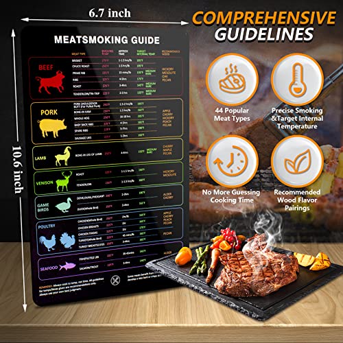 Jaqmwv 2 Pack Air Fryer Magnetic Cheat Sheet Set,Air Fryer Accessories Cook Times Sheet For Kitchen,Fryer Sheet Quick Reference Guide,Air Fryer & Bbq Smoker Accessories With Cook Time Recipe Card. #TOP1