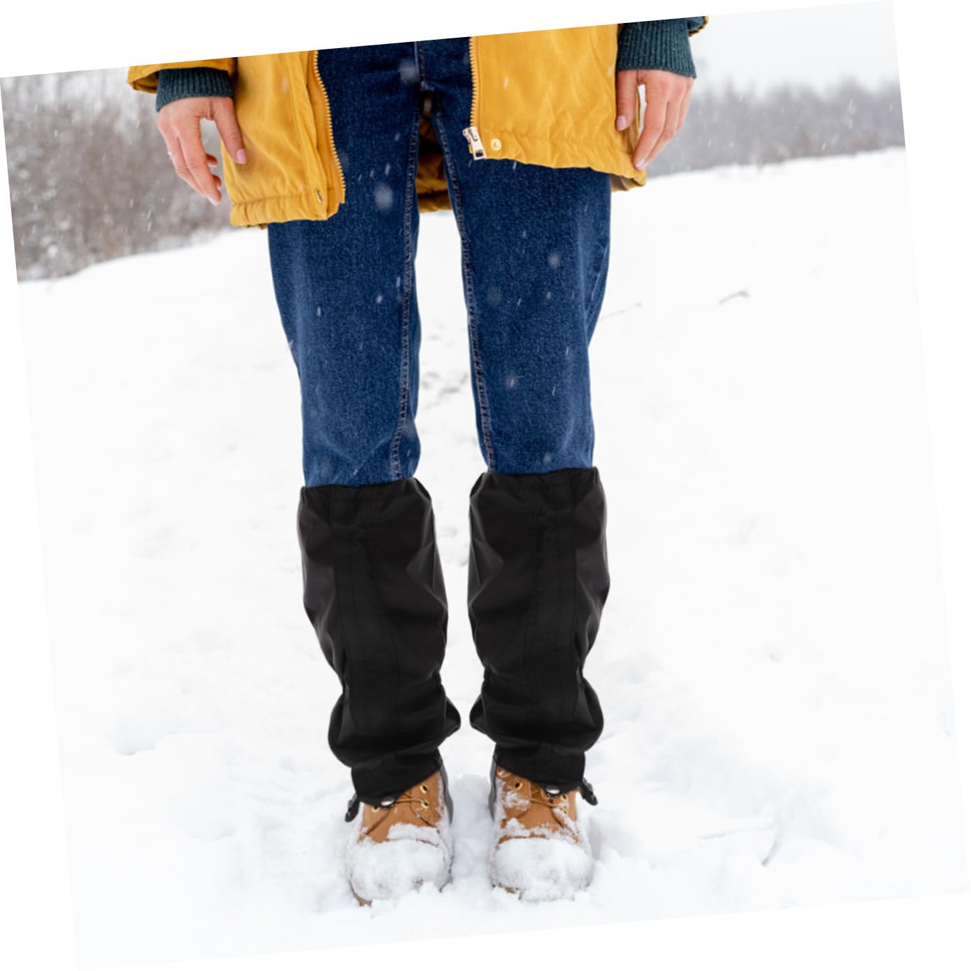 SUPVOX Jambières De Neige Trekking Accessoires Guêtres Randonnée Guêtres pour Hommes Bottes De Randonnée Coupe-Vent Manches De Jambe Résistantes À l'eau Black