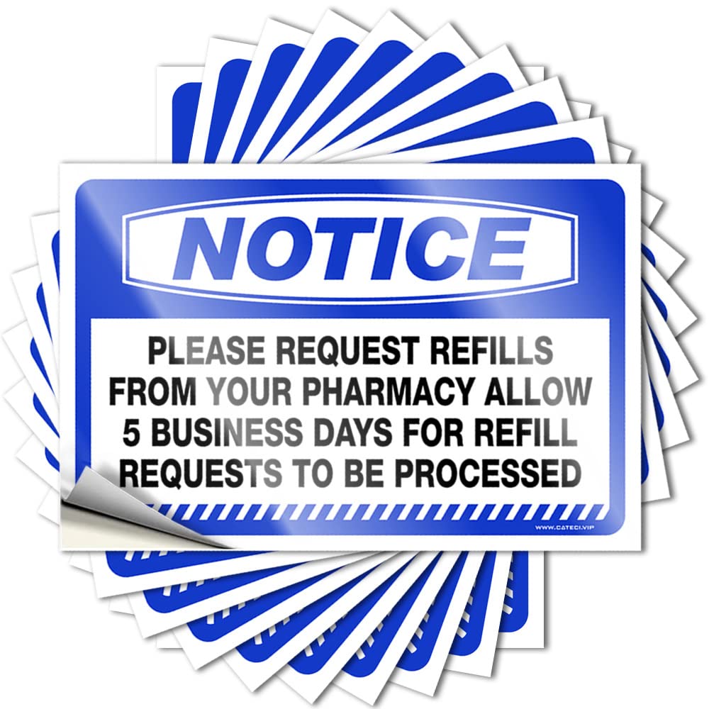 Notice Please Request Refills from Your Pharmacy Feminist Bath Decor - Decal Bottle Removable Vinyl Decal(12X18CM)