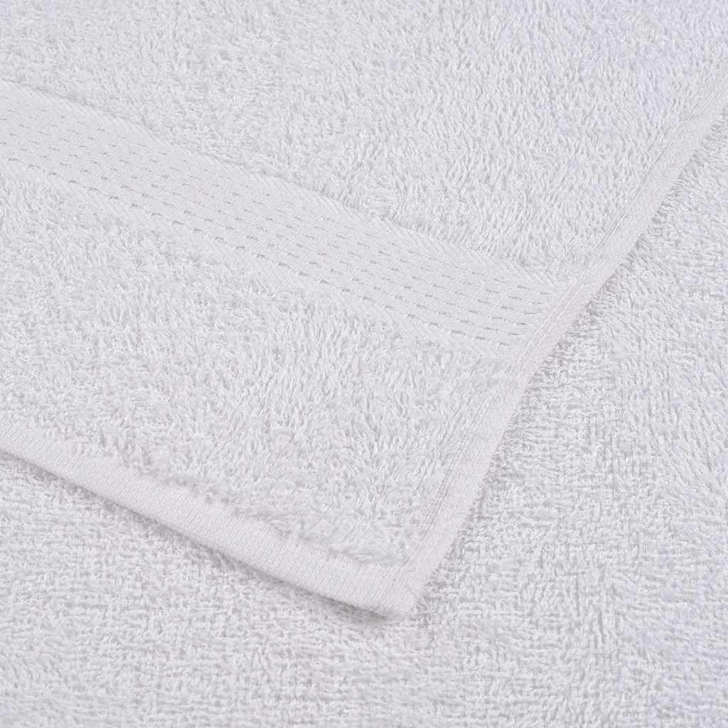 vidaXL Toallas de Invitados 10 uds 100% algodón Blanco 70x140cm 360gsm