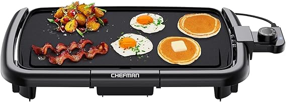 Chefman Electric Griddle with Removable Temperature Control, Immersible Flat Top Grill