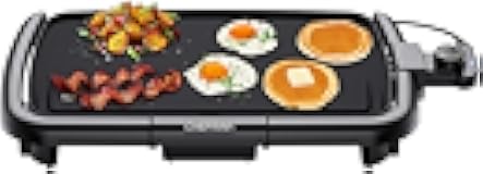 Chefman Electric Griddle with Removable Temperature Control, Immersible Flat Top Grill, Burger, Eggs, Pancake Griddle, Nonstick Easy Clean Cooking Surface, Slide Out Drip Tray, 10 x 16 Inch