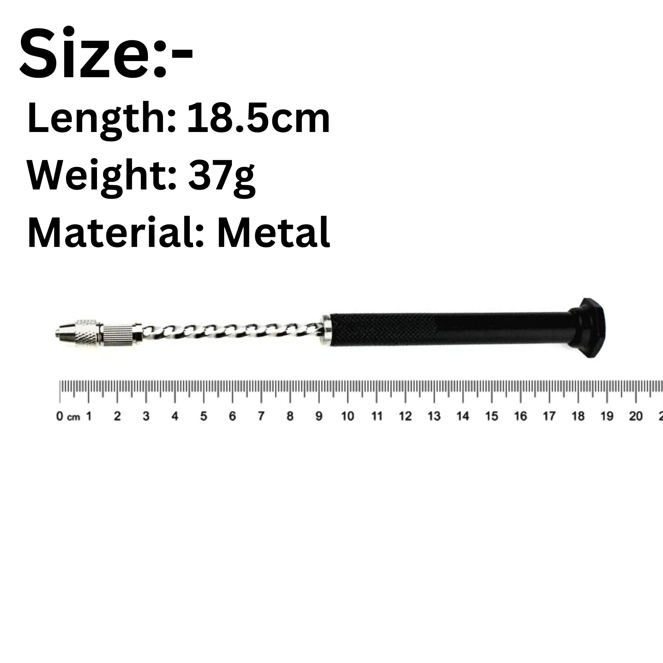 ATAR 185mm PCB Push Spiral Hand Drill with 2 Collets - Hobby Precision Drilling Tool ATPD1 4