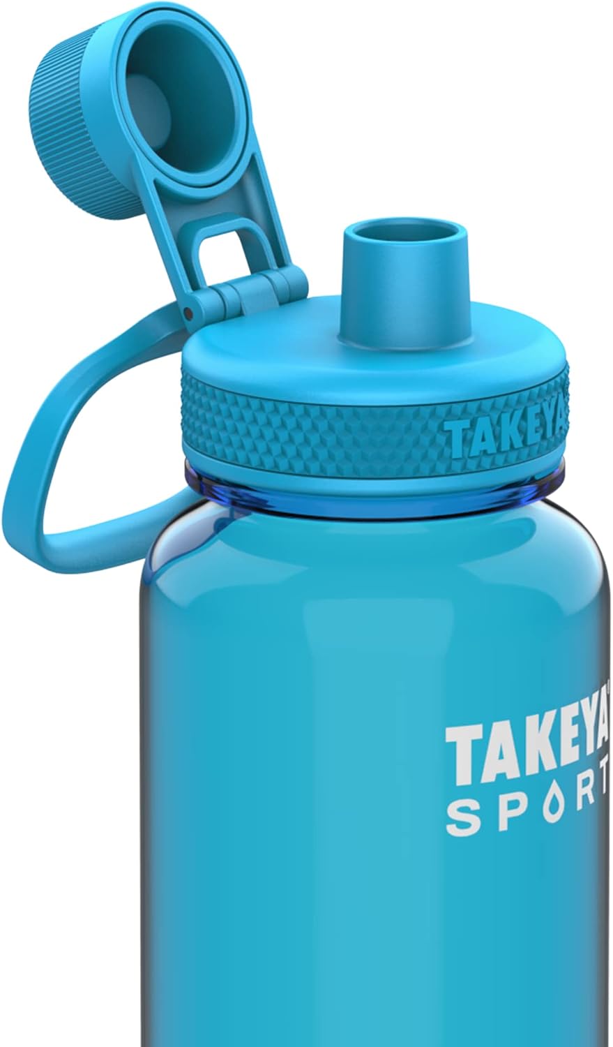 Takeya Tritan Sport Water Bottle with Spout Lid - BPA-Free & Dishwasher-Safe Water Bottle - Reusable Bottle with Lid Handle - Simple Leak-Proof Water Bottle - 40 oz, Championship Blue - Image 2