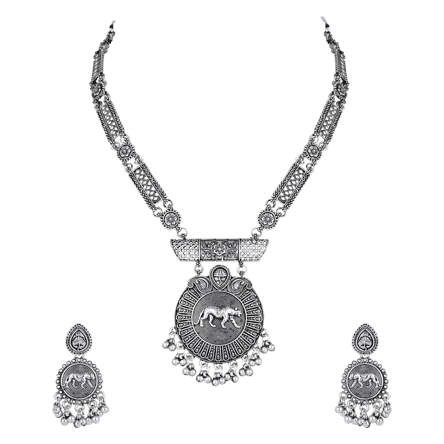 See full amazon price history chart for I Jewels Navratri Silver Oxidised Traditional Ethnic Choker Necklace Jewellery Set With Earrings For Women (Style 2) I Jewels Navratri Silver Oxidised Traditional Ethnic Choker Necklace Jewellery Set With Earrings For Women (Style 2) (B0DF5JLLXR) Amazon Price History, Amazon Price Tracker