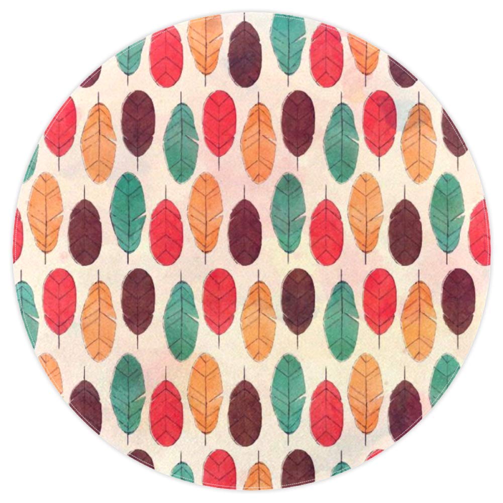 Tapis rond antidérapant coloré de 122 cm doux pour chambre d'enfant