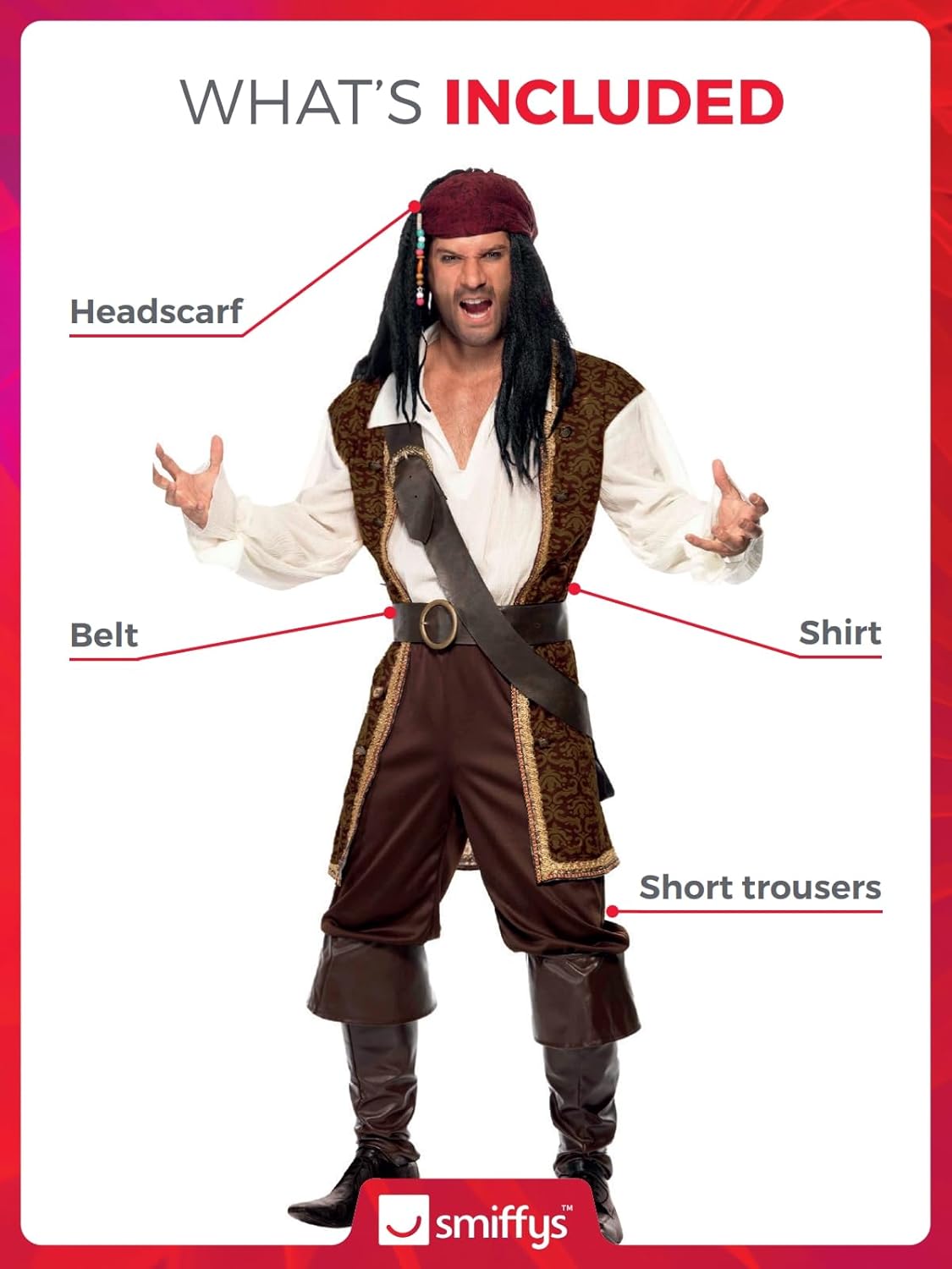 Smiffy's High Seas Pirate Costume - Image 4
