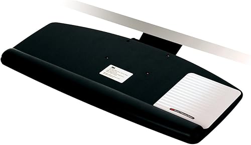 Miniatura 10 de Bandeja 3M de fácil regulación para teclado de computadora, bandeja estándar, Negro