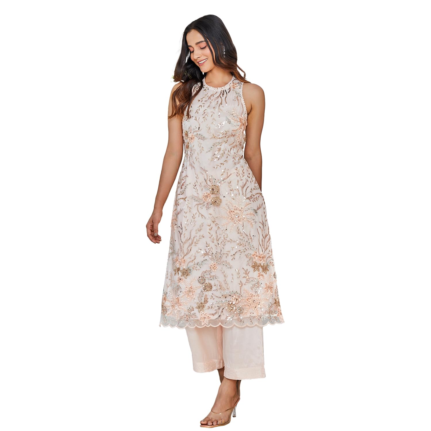 BIBA Women Viscose Straight Embroidered Suit Set - Review, Price and Buying Guide