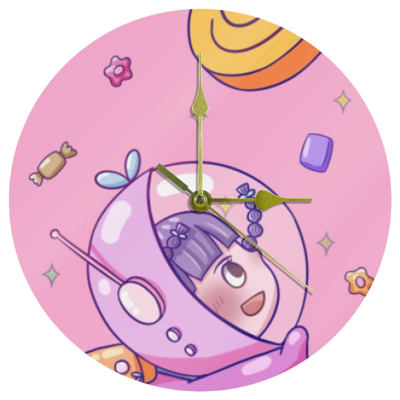 Horloge murale espace acrylique ronde 24cm pour école