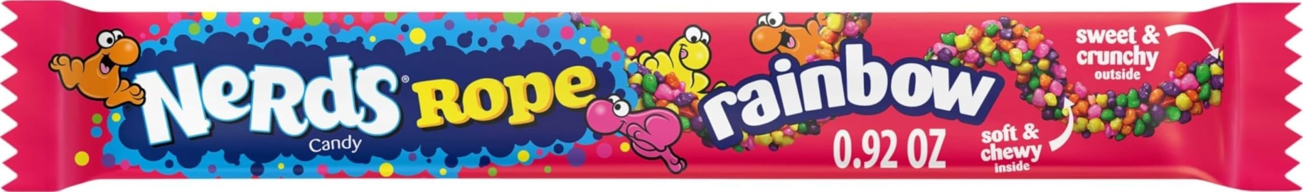 Nerds, Rope, Candy, Rainbow, Crunchy and Gummy, 0.9 Ounce