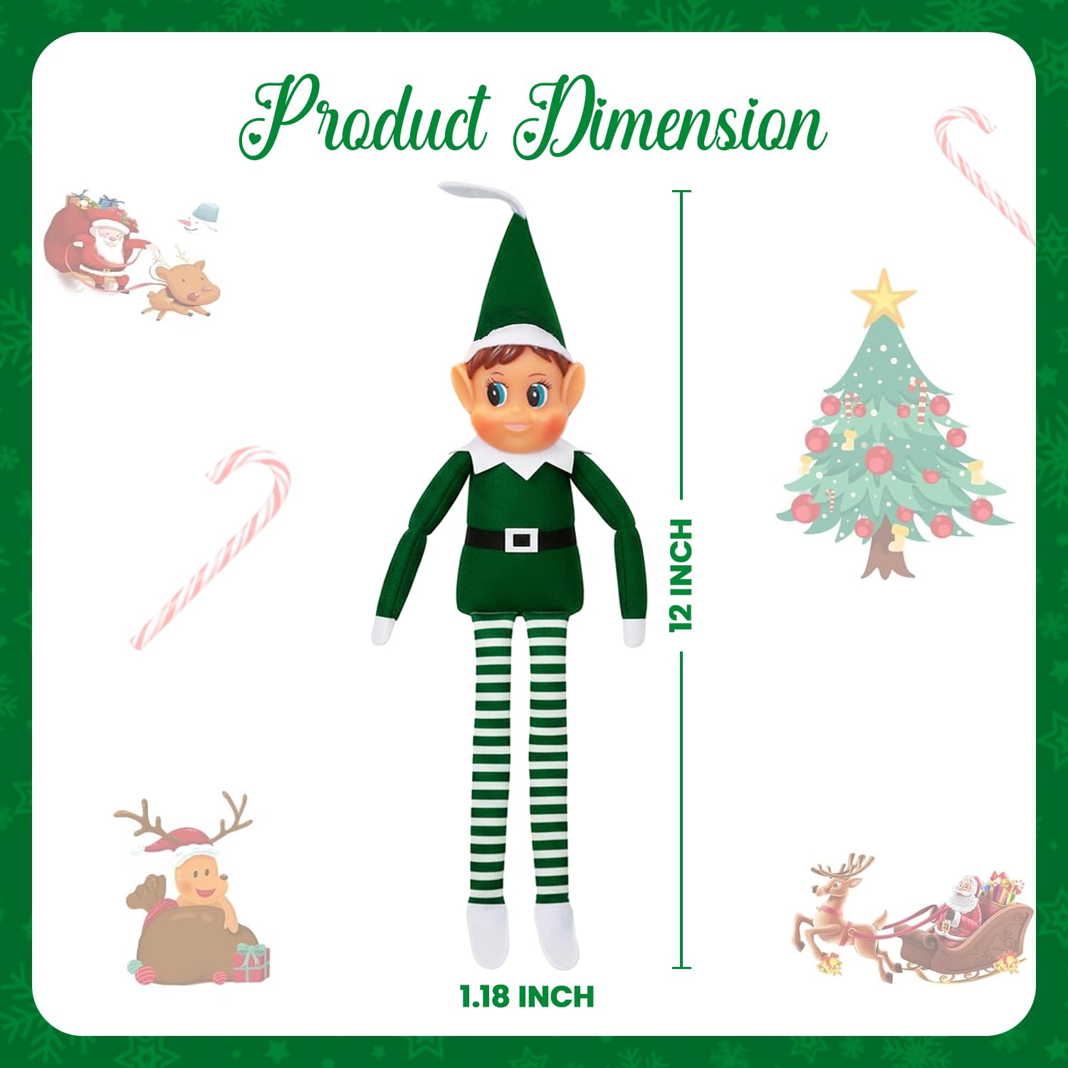 LEIGHT Soft Vinyl Elf with Hat and Tag - Image 3