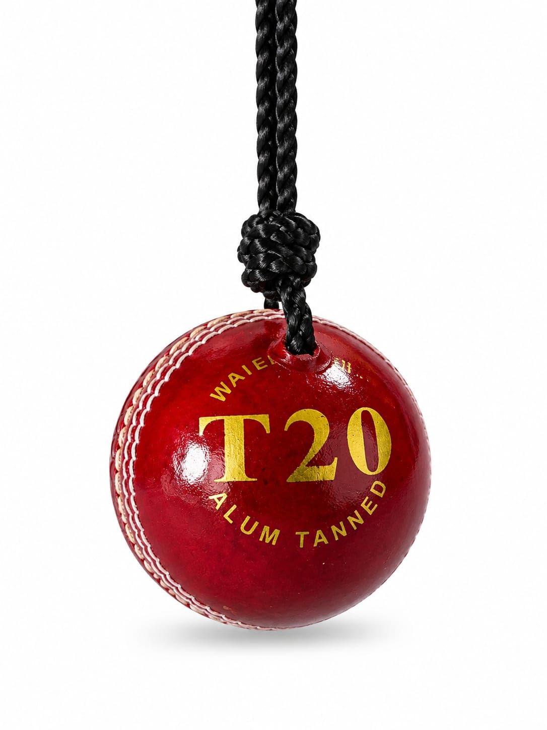 Hanging Leather T-20 Cricket Ball for Kids | Cricket Hanging Ball for Practice | Easy to Hang & Ideal for Indoor and Outdoor Batting and Heavy Training | Swing Ball for Adults Red,(Pack of 1)-image-5