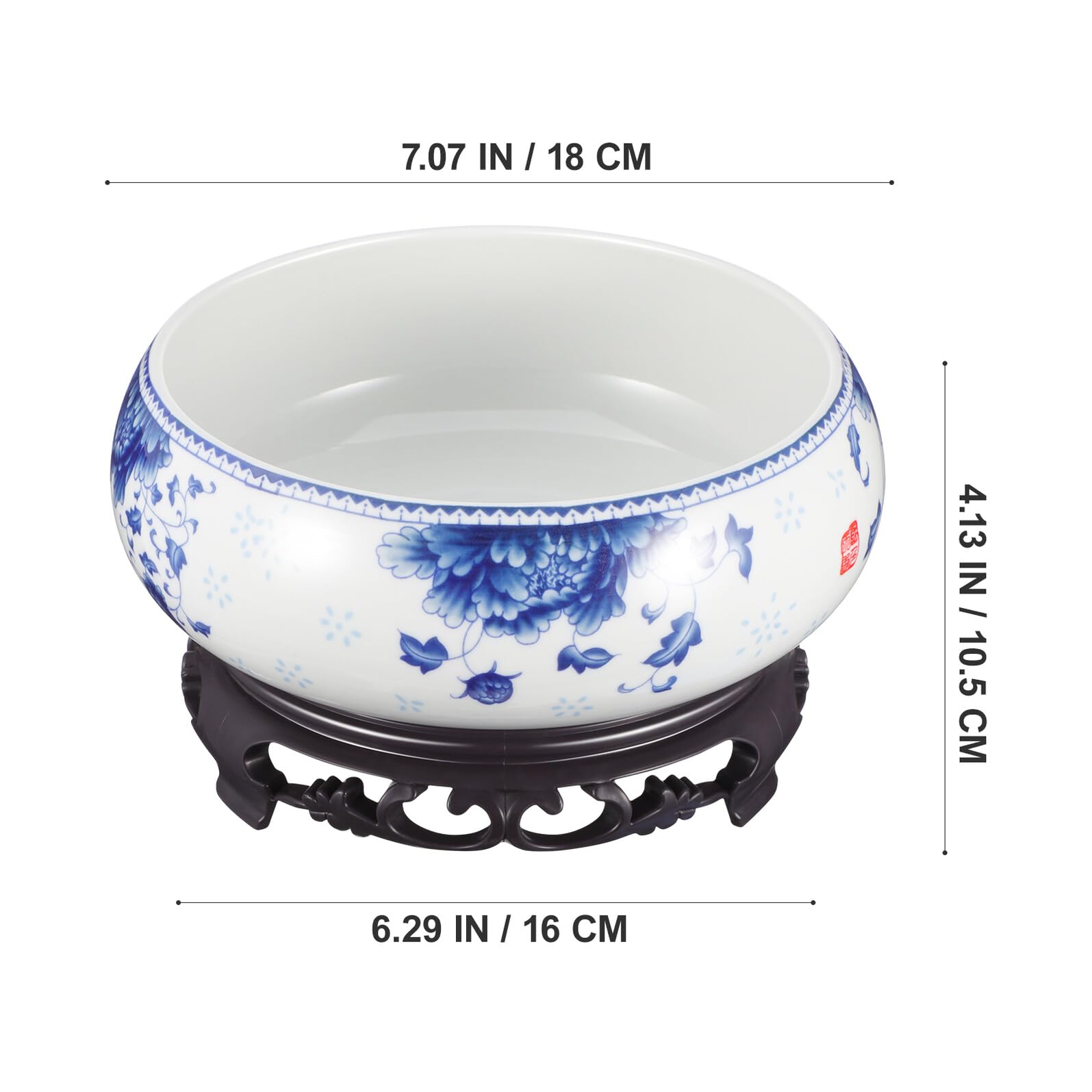 Anneome Pot de Fleurs en Céramique Hydroponique Large et Profond pour Plantes D'intérieur, Jardinière Décorative Simple et Lumineuse pour Salon et Jardin