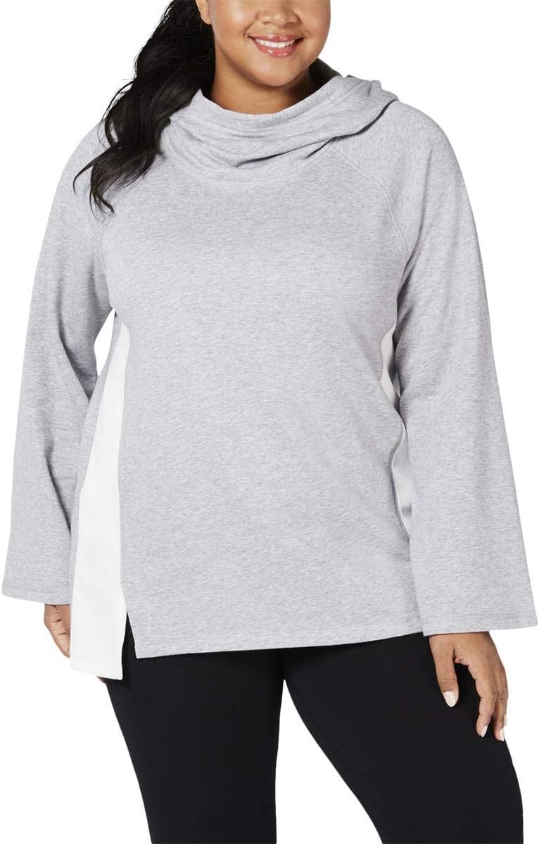 Calvin Klein Performance Womens Yoga Fitness Pullover Top Gray 2X