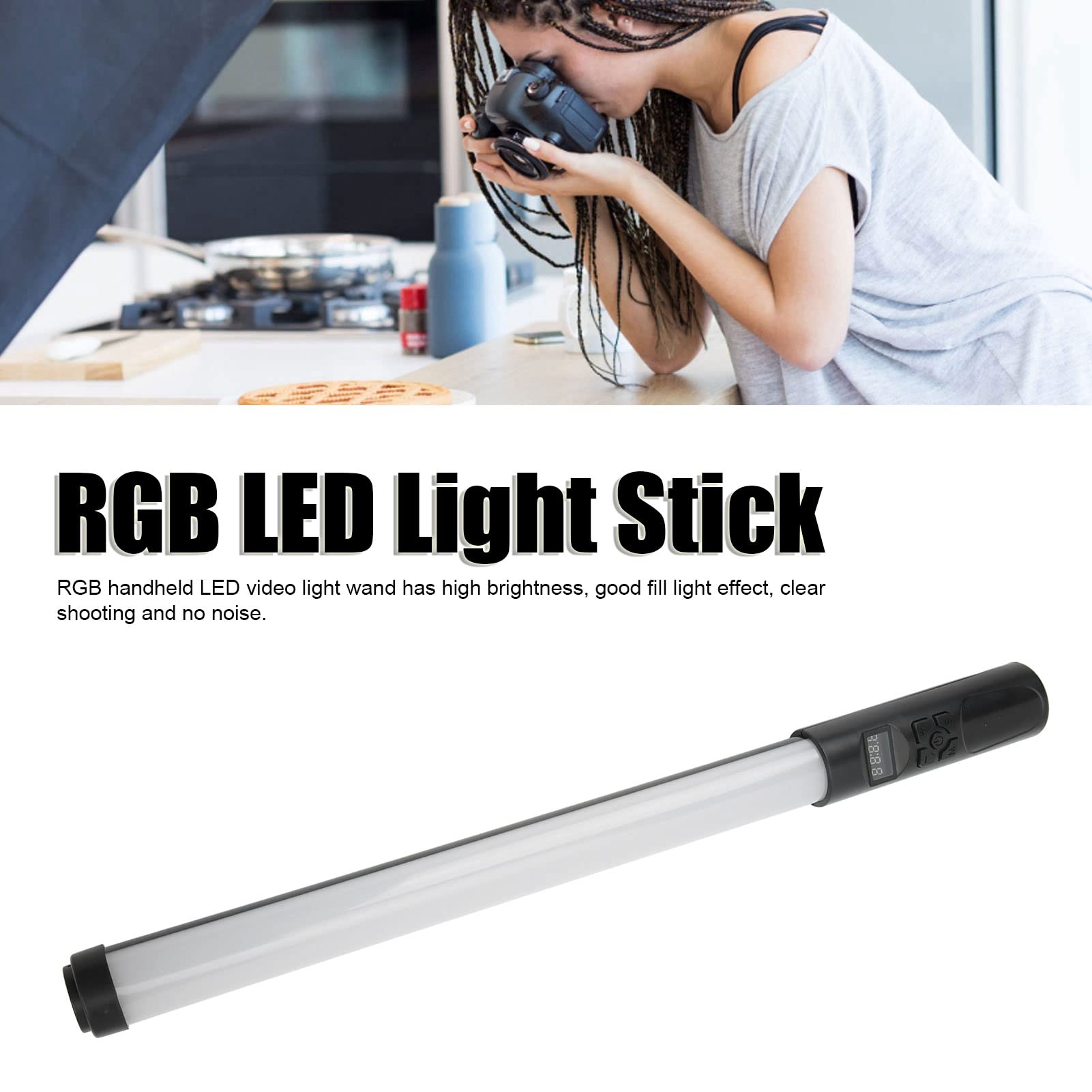 Luci Video RGB, Luce per Fotocamera a LED Illuminazione Fotografica Portatile a Colori, 2500 MAh Ricaricabile da 3200 a 5500 K Lampada da Pannello Dimmerabile Portatile Luce Video Fotografia a Colori