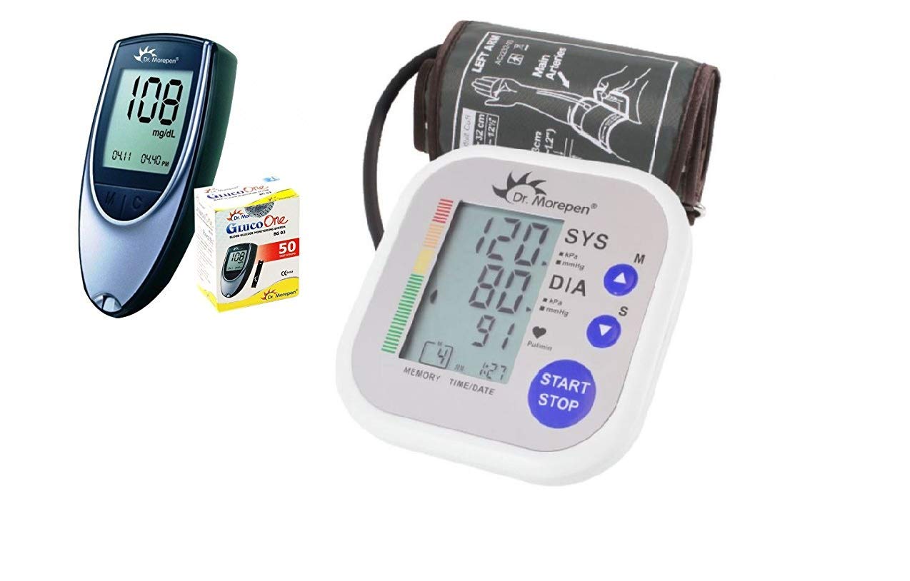 Dr. Morepen Combo BG03 Glucose with 50 Strips and Bp02 Monitor Check Health Care Appliance (Multi Color) (B07J3L98D6) Amazon Price History, Amazon Price Tracker