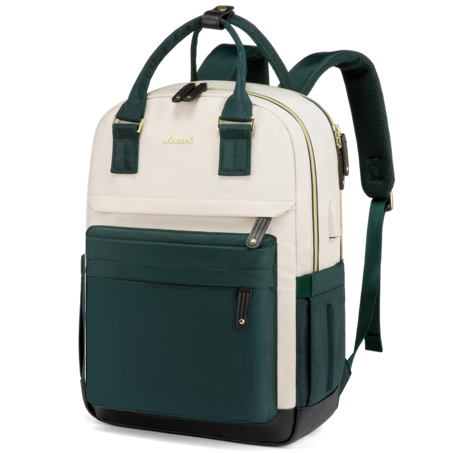 LOVEVOOK Travel Laptop Backpack Women, 15.6 Inch Anti-theft Laptop Bag with USB Port, Fashion Waterproof Computer Backpacks Teacher Nurse Backpack