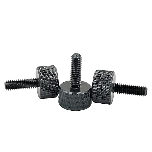 Miniatura 9 de M4 - Tornillos moleteados de aluminio multicolor 20 piezas M4 x 0630in plateado