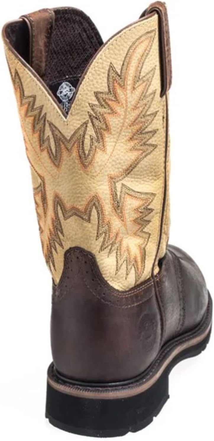 Justin Superintendent 11" Steel Toe Men's Work Boot, Durable Leather Safety Footwear with Slip-Resistant Outsole for Tough Jobs - Image 5