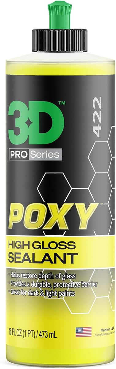 POXY Montan Wax Sealant – Long Lasting Hybrid Car Wax for High Gloss Finish & Paint Protection | Non-Staining Formula | Easy to Apply | Made in USA | 16 oz