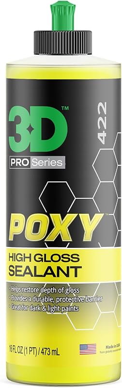 POXY Montan Wax Sealant – Long Lasting Hybrid Car Wax for High Gloss Finish & Paint Protection | Non-Staining Formula | Easy to Apply | Made in USA | 16 oz