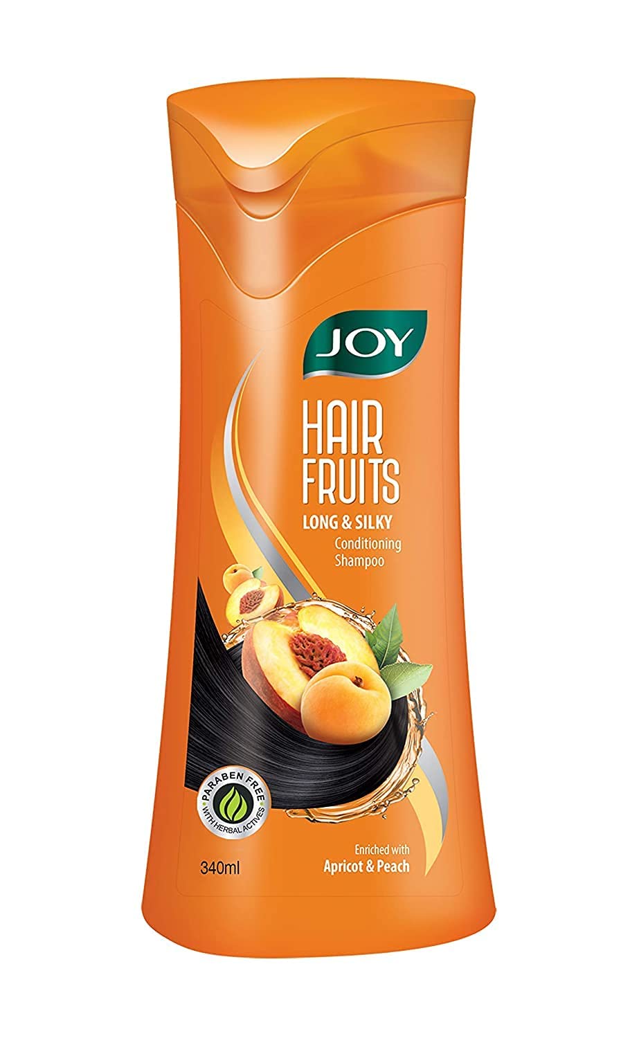 Joy Hair Fruits Long & Silky Conditioning Shampoo Enriched with Apricot & Peach, 340 ml