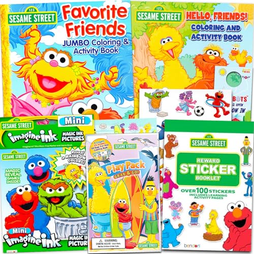 Livre de coloriage Sesame Street contre l'ennui : ensemble d'activités et autocollants