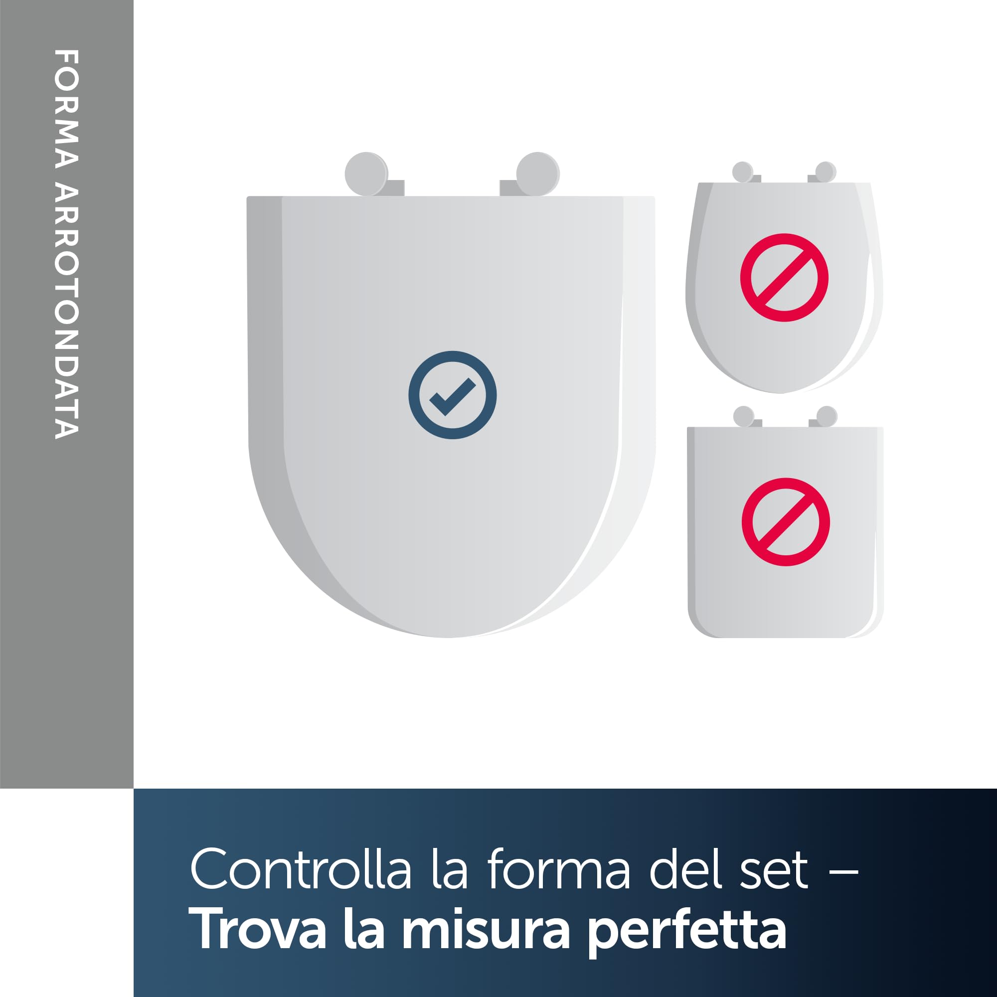 Ideal Standard Gemma 2 sedile per WC con forma a D sottile – Bianco (Alpin)