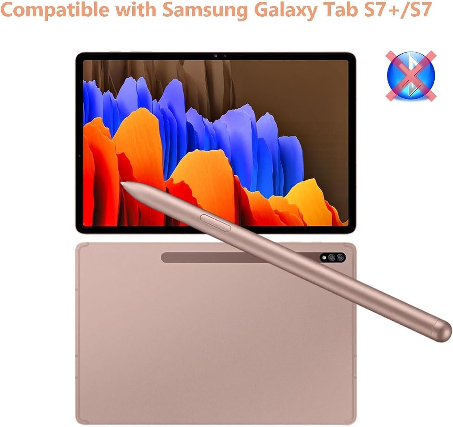 Tab S7 S Pen Stylet de Rechange pour Samsung Galaxy Tab S7 / S7+ Plus / S7 FE SM-T870 SM-T875 SM-T876 Stylet + Pointes(Bronze Mystic)